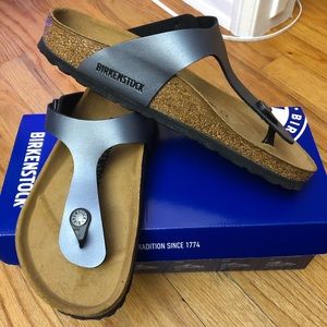 Birkenstock Gizeh Thong Sandal Onyx sz 7 (Euro 38)